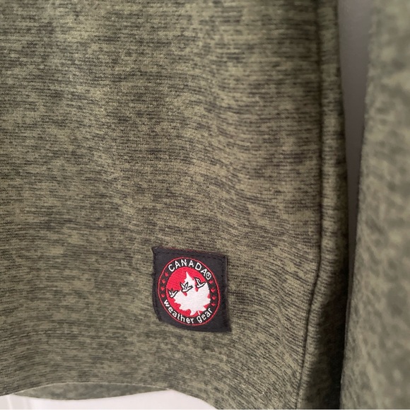 CANADA 🇨🇦 WEATHER GEAR Olive 🫒 Green Long Sleeve Henley Shirt Super Soft!!! - Picture 2 of 6
